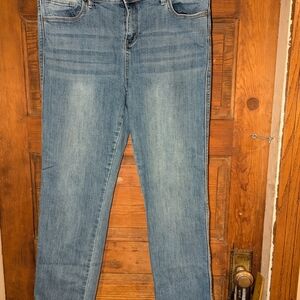 Lincoln Blue Skinny Jeans with Distressed Style